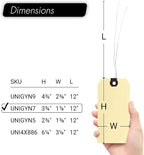 INNOVART Shipping Tags Double Wired 3 3/4" x 1 7/8", Manila Wire Tag with Reinforced Eyelet, Manila Tag Case of 1000