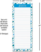 Current Zippy Dots Personalized Notepads – Set of 3, 50-Sheet Lined Paper Pads, Memo Pad, Shopping List, To-Do Notes, Office Organizer