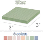 (16 Pack) Lined Sticky Notes 3x3 in Ruled Stickies Super Sticking Power Memo Pads Vintage Colors