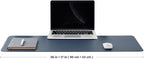 Cork Desk Mat - Dual-Sided Desk Pad for Office and Home - Desk Organization and Accessories - Ideal for Large Mouse Pad and Desk Mats on Top of Desks(Dark Blue,90cmx 43cm)