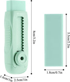 M&G 4+1 Pack Rubber Erasers Sliding Retractable Eraser, Soft Cute Erasers Push Pull Large Pencil Eraser with Plastic Sleeve 4 Refill Eraser for Students Kids, School Office Home Supplies (Green)