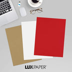 LUXPaper 8.5" x 11" Paper | Letter Size | Ruby Red | 80lb. Text | 250 Qty