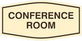 Fancy Conference Room Sign (Ivory/Brown) - Large