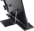 Hanghs Desktop Document Holder/Paper Stand/Clipboard for Sheet Music/Cookbook/Book with 7 Adjustable Positions and a Highlighting Side Clip Black