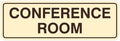 Standard Conference Room Sign - Ivory/Dark Brown - Small 2 Pack