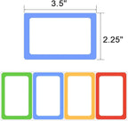 FungLam 4 Colors Plain Name Tag Stickers 200 Labels for Office, School, Teachers, Meeting and Mailing