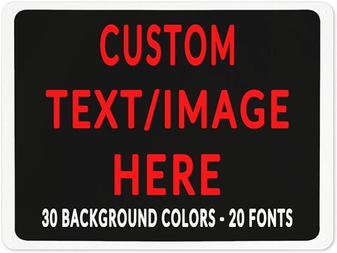 Custom Sign Personalized Custom Metal Sign, Customize For Office, Business, Workplace, Office, Home, Delivery Signs 12x16
