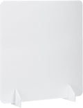 PATIKIL Desk Dividers 24" x 24", 1 Pack Desk Privacy Panel Freestanding Noise Reducing Partition Acoustic Panel with 2Pcs Support Feet for Testing Office Home Library, Pure White Style A