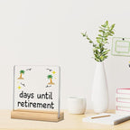 Retirement Countdown Calendar Funny Retirement Countdown Gifts for Coworker Manager Women Men Friend Employee Retire Office Desk Decor Acrylic Sign