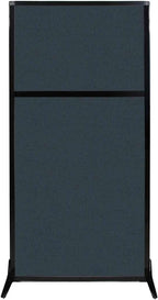Versare Workstation Partition | Portable Wall Divider | Modern Office Cubicle | Free Standing Privacy Screen | Flexible Work Space | 33" x 70" Blue Spruce Fabric Panels