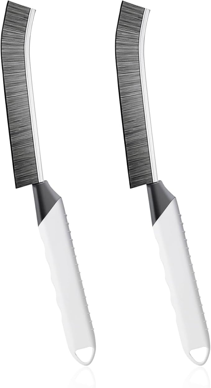 SUOXU Household Thin Cleaning Brushes,2pcs Hard Bristle Grout Scrub Brush Tool for Cleaning Tight Spaces in Home Kitchen Bathroom