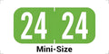 MINI 2024 Year Stickers, Doctor Stuff 2024 Chart Stickers, Light Green Color Coded, Tab 1287 Style, USA Made Year Labels for End Tab File Folders, 500/Roll, 1 Roll, 1/2" x 1-1/8"