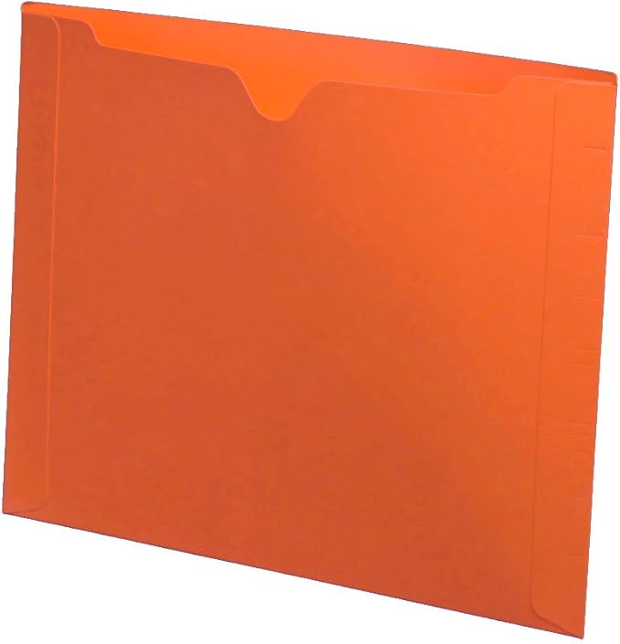 Ecom Folders Orange 11pt Standard Duty Dental File Folder, Letter Size, 50 Count