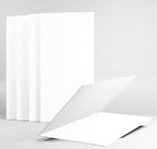 4x6"Plain White Folding Tent Cards (Set of 50)-8x6"Folds to 4x6"- Simple Blank Card Stock for Writing, Stamping, Drawing - Make Your Own Note, Thank You Cards