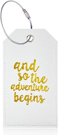 Portable Leather Travel Labels with Privacy Cover and Steel for Business Trips and Vacations Luggage Label for Travel
