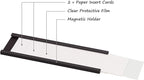 Realth C Channel Magnetic Label Holders 50 Pack 1'' x 2'' with Paper Inserts and Clear Plastic Protectors, Magnetic Data Card Holders File Cabinet Labels for Metal Racks and Shelves