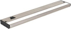 LED Under Cabinet Lighting Hardwired - 3CCT 18 Inch Satin Finish - Undercabinet Lights for Kitchen - Linkable Undercounter Dimmable Plug in Light or Hard Wired - Under Counter Fixture Direct Wire