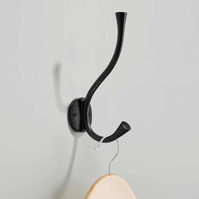 Sailing 3 Pack Coat Hooks - Antique Black Coat Hooks Decorative Wall Hooks for Bathroom Living Room Bedroom Hanger for Robe Dressing Room Fitting Room