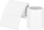 PATIKIL 2 x 3 Inch Rectangle Inventory Color Coding Labels 2 Roll, Square Self-Adhesive Inventory Label Stickers for Office Home Organization Name Tags, 250 Per Roll, White