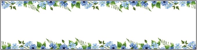 Signs ByLITA Floral Pattern Customized Nameplate | Wild Blue Personalized Full Color Acrylic Desk Sign