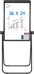 Stand White Board - 36x24 Magnetic Dry Erase Board Flipchart Easel Whiteboard, 3' x 2' Double Sided Easel Board Portable Whiteboard