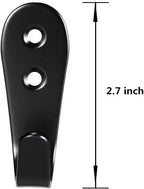 Flyisland Wall Hooks 8 Pcs, Coat Hooks Garage Hook Wall Mounted Hat Hangger Hooks Robe Hook Single Coat Hanger Heavy Duty (8 Pack, Black Round)