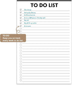 (Pack of 3) Nokingo To Do List Notepad - 50 Sheets/Pack, Total 150 Sheets, To Do List Notebook with Check List Organizing, Tear Off, Script, College Ruled Daily To Do Pad for Daily Task, 5.5"x8.2"