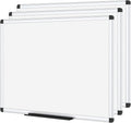 VIZ-PRO Magnetic Dry Erase Board, 48 X 24 Inches, 3 Pack, Silver Aluminium Frame