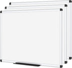 VIZ-PRO Magnetic Dry Erase Board, 48 X 24 Inches, 3 Pack, Silver Aluminium Frame