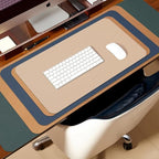 Cork Desk Mat - Dual-Sided Desk Pad for Office and Home - Desk Organization and Accessories - Ideal for Large Mouse Pad and Desk Mats on Top of Desks(Black,27.6"x 13.8")