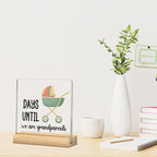 Cool Gifts for New Grandparents, Pregnancy Announcement for Grandparents, Funny Days Until We Are Grandparents Gifts, Grandparents Day Decorations Acrylic Sign A 05