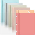 6 PCS Retro Plastic Report Covers with 3 Prongs Clear Front Presentation Folders 3 Prong Folders for Resume Portfolio Document Report Letter Proposal School Classroom Office Supplies (Vintage)
