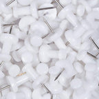 JAM PAPER Colorful Push Pins - White PushPins - 100/Pack