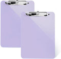 TFDLCG zm 2 PCS Purple Clipboard with Pen Holder,Standard A4 Letter Size,Nursing Clip Boards 8.5x11 Heavy Duty,Low Profile Clipboards for Women Kids Teacher,School Office Home