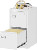 Fesbos 2 Drawers Vertical File Cabinets - 17.8" Deep Lockable Filing Cabinet - Metal Storage Cabinets for Home Office to Hanging Files Letter/Legal/F4/A4 Size