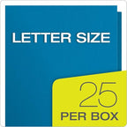 Oxford Twin-Pocket Folders, Textured Paper, Letter Size, Light Blue, Holds 100 Sheets, Box of 25 (57501EE)
