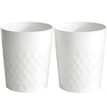 HOLTPHILI Bathroom Trash Can 1.8 Gallon Garbage Can Waste Basket Recycling Bin for Dorms Bedrooms Offices Kitchens, 2 Pack White