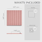 VIVELDA Large Bulletin Board 48"x36" - Office Wall Organizer to Replace your Old Cork Boards for Walls for Office Decor - 12-pack Felt Wall Panels for Use in Home Office Decor, Classroom Decor (Coral)