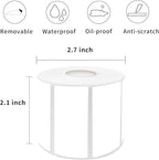 1×2 Inch White Removable Thermal Labels,Waterproof Thermal Label,800 Sheets per Roll with Perforated Lines