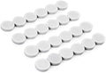 Bullseye Office 24 Round White Fridge Magnets, Button Shaped, Small Colorful Magnetic Discs for Kitchen, Cabinet or Classroom, Perfect Whiteboard Supplies for Teachers (White)