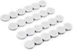Bullseye Office 24 Round White Fridge Magnets, Button Shaped, Small Colorful Magnetic Discs for Kitchen, Cabinet or Classroom, Perfect Whiteboard Supplies for Teachers (White)