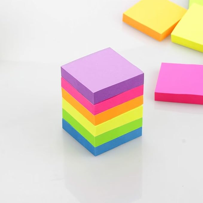 Early Buy Sticky Notes 2 x 2 Self-Stick Notes 6 Bright Color 12 Pads, 100 Sheets/Pad