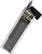 Pentel Super Hi-Polymer Lead Refills, (0.5 mm), Fine, HB, Pack of 3, 90 Pieces of Lead (C25BPHB3-K6)