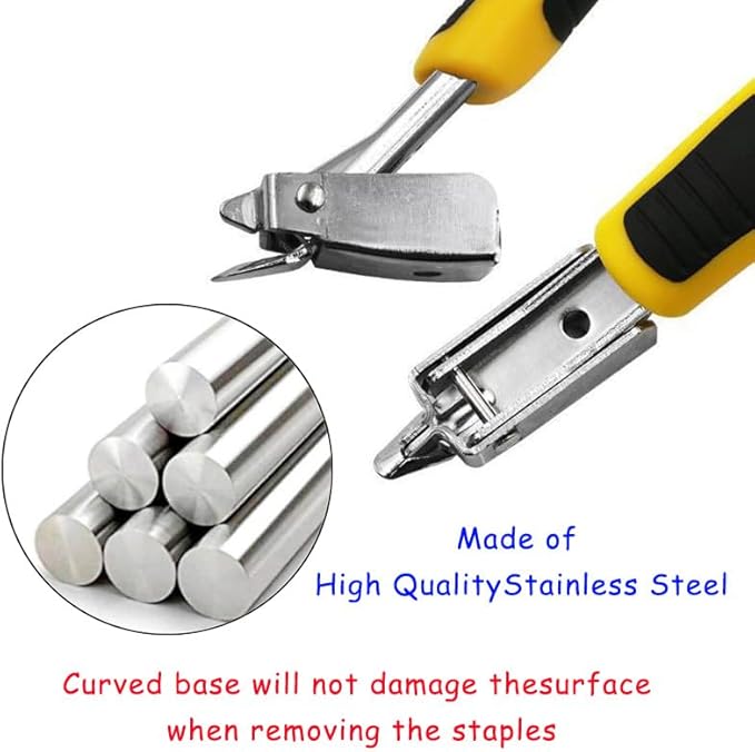 Staple Remover, Staple Puller Tool, Upholstery and Construction Heavy Duty Staple Remover, Strength Staple Puller Removing All Kinds of Staples(2 pcs)