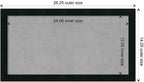 Amanti Art Black Framed Magnetic Board 14x26 Small Vision Board for use with Magnets, 100% Metal Sheet to Display Items as Office Decor or for Home Organization in mudroom, Kitchen or Kids Room