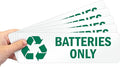 SmartSign Batteries Only Pack of 5 Recycle Labels | 3" x 10" Laminated Vinyl, Made in USA