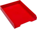JAM PAPER Stackable Paper Trays - Red - Desktop Document, Letter, & File Organizer Tray - Sold Individually
