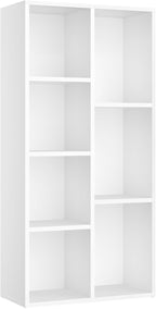 VASAGLE Bookcase, Bookshelf with 7 Compartments, Freestanding Shelves and Cube Organizer, for Display in Living Room, Bedroom, and Home Office, Cloud White ULBC27WT