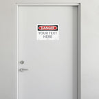 Custom OSHA Style Danger Sign 10" x 14" Adhesive Vinyl Sign, Customizable "Your Text Here", by AccuformNMC Made in USA