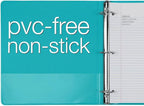 Oxford Cardinal 3 Ring Binders, Binders for School and Office, Durable 1.5 Inch, Round Rings, Holds 350 Sheets, ClearVue Presentation View, Non-Stick, Assorted Bright Colors, 4 Pack (79553)
